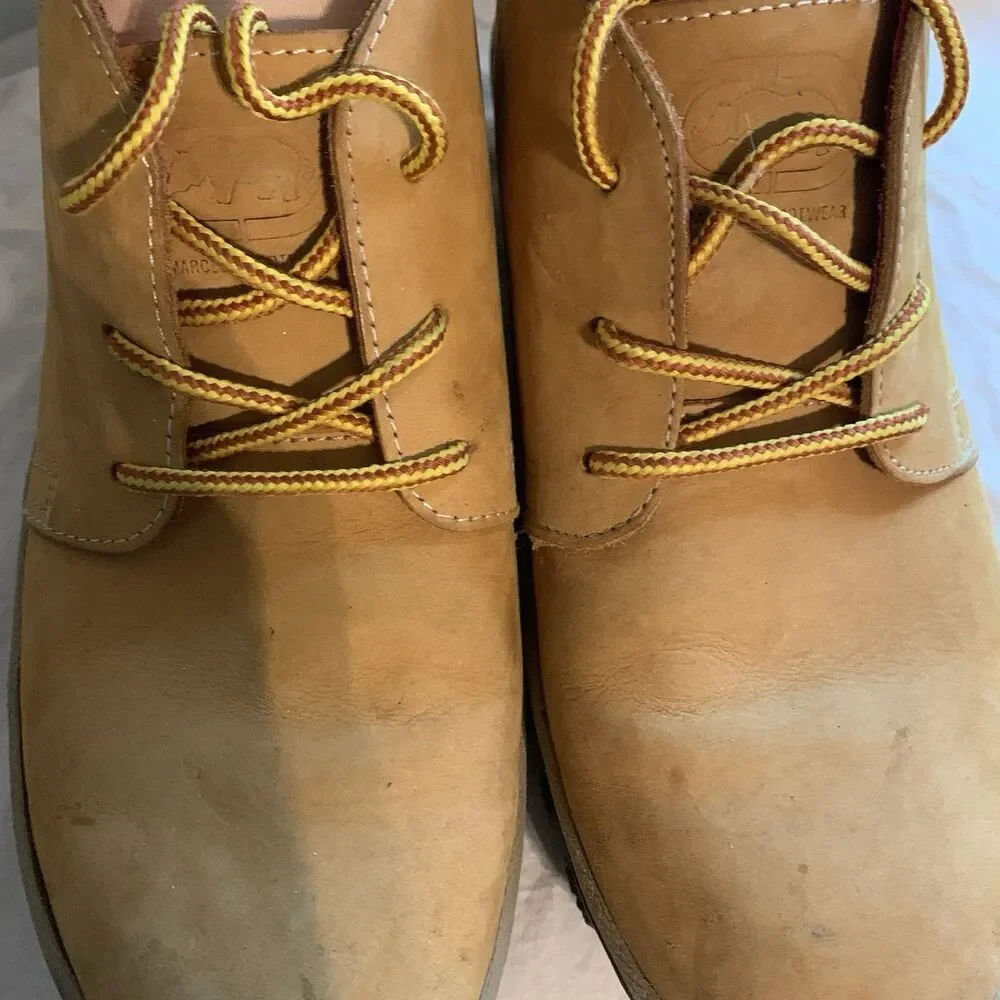 VTG Marc Ecko Footwear Chukka Boots Laces Men's Sz 6.5 Wheat Leather Rugged